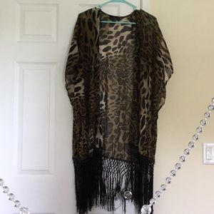 Cheetah print kimono